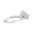 10K White Gold 1/4 Cttw Miracle Set Round Cut Diamond Two-Stone Ring (H-I Color, I2 Clarity) - Size 7