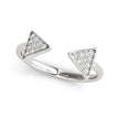 14k White Gold Diamond Arrowhead Open Ring (1/5 cttw)