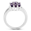 2.80 Carat Genuine Amethyst .925 Sterling Silver Ring
