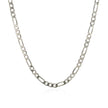 3.0mm 14k White Gold Solid Figaro Chain