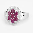 1.54 Carat Genuine Ruby .925 Sterling Silver Ring