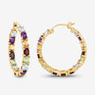 5.44 Carat Genuine Multi Stones .925 Sterling Silver Earrings - Earrings - Custom Crafting Alliance, LLC