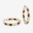 5.44 Carat Genuine Multi Stones .925 Sterling Silver Earrings - Earrings - Custom Crafting Alliance, LLC