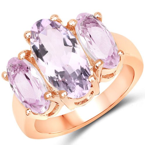 5.44 Carat Genuine Pink Amethyst .925 Sterling Silver Ring - Rings - Custom Crafting Alliance, LLC