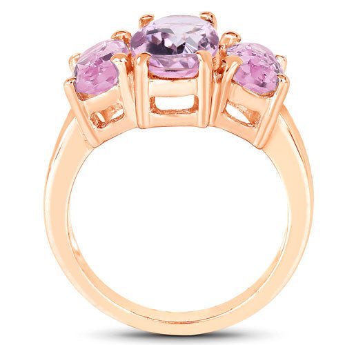 5.44 Carat Genuine Pink Amethyst .925 Sterling Silver Ring - Rings - Custom Crafting Alliance, LLC