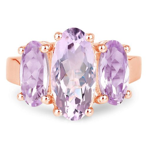 5.44 Carat Genuine Pink Amethyst .925 Sterling Silver Ring - Rings - Custom Crafting Alliance, LLC