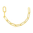 14k Yellow Gold Rounded Paperclip Chain Necklace