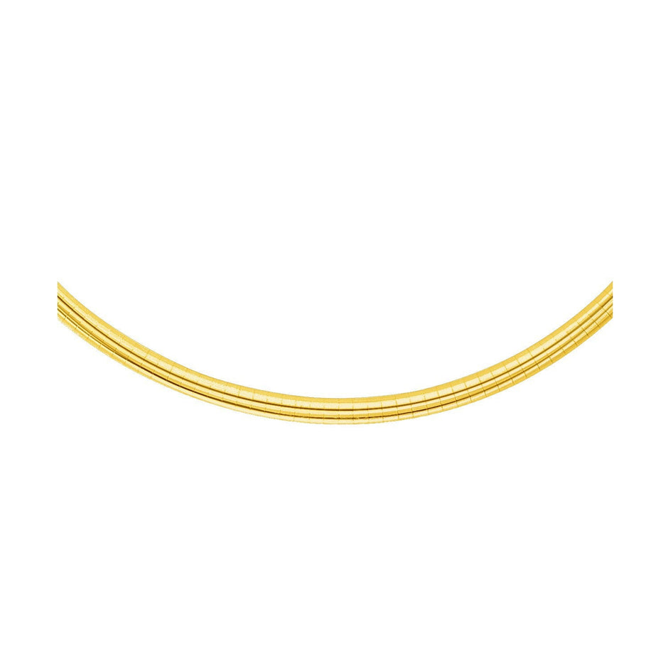 14k Yellow Gold Chain in a Classic Omega Design (4 mm)
