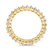 14K Yellow Gold 2.00 Cttw Shared Prong Set Princess Cut Diamond Eternity Band Ring (J-K Color, SI1-SI2 Clarity) - Ring Size 7
