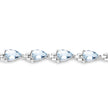 7.00 Carat Genuine Aquamarine .925 Sterling Silver Bracelet