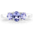 1.41 Carat Genuine Tanzanite .925 Sterling Silver Ring