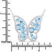 5.54 Carat Genuine Swiss Blue Topaz .925 Sterling Silver Necklace - Necklaces - Custom Crafting Alliance, LLC