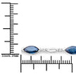 5.58 Carat Genuine Blue Sapphire and White Diamond 14K White Gold Bracelet - Bracelets - Custom Crafting Alliance, LLC