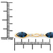 5.58 Carat Genuine Blue Sapphire and White Diamond 14K Yellow Gold Bracelet - Bracelets - Custom Crafting Alliance, LLC