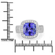 5.59 Carat Genuine Tanzanite and White Diamond 14K White Gold Ring - Rings - Custom Crafting Alliance, LLC