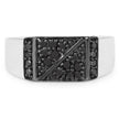 0.35 Carat Genuine Black Diamond .925 Sterling Silver Ring