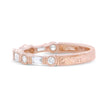 14K Rose Gold 3/8 Cttw Baguette and Round Diamond Bridal Band - (H-I Color, VS1-VS2 Clarity) - Size 6.75