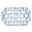 5.51 Carat Genuine Blue Topaz .925 Sterling Silver Ring