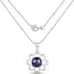 4.65 Carat Genuine Blue Sapphire .925 Sterling Silver Pendant