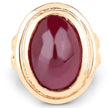 14K Rose Gold Plated 17.60 Carat Genuine Glass Filled Ruby .925 Sterling Silver Ring