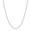 14k White Gold Round Cable Link Chain 1.5mm