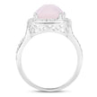 5.80 Carat Genuine Rose Quartz .925 Sterling Silver Ring - Rings - Custom Crafting Alliance, LLC