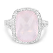 5.80 Carat Genuine Rose Quartz .925 Sterling Silver Ring - Rings - Custom Crafting Alliance, LLC