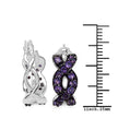0.70 Carat Genuine Amethyst .925 Sterling Silver Earrings