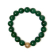 18K Yellow Gold Aventurine Beaded Charm Bracelet
