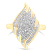 10K Yellow Gold Diamond Cocktail Ring (3/4 Cttw, I-J Color, I2-I3 Clarity) - Size 8