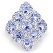 3.31 Carat Genuine Tanzanite .925 Sterling Silver Ring