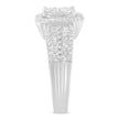 10K White Gold Diamond Cluster Ring (1 Cttw, H-I Color, I1-I2 Clarity) - Size 6-3/4