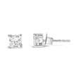 14K White Gold 3/8 Cttw Lab Grown Princess-Cut Diamond 4-Prong Solitaire Stud Earrings (VS1-VS2 Clarity, F-G Color)