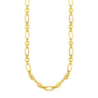 14k Yellow Gold Twisted and Polished Link Necklace