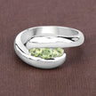0.56 Carat Genuine Peridot .925 Sterling Silver Ring