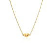 14k Yellow Gold Chain Necklace with Polished Knot