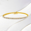 14K Yellow Gold Plated .925 Sterling Silver 3.0 Cttw Diamond Link Bracelet (K-L Color, I2-I3 Clarity) - 7.25