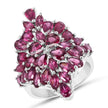 7.52 Carat Genuine Rhodolite .925 Sterling Silver Ring