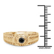0.20 Carat Genuine Black Diamond .925 Sterling Silver Ring