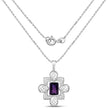 7.80 Carat Genuine Amethyst .925 Sterling Silver Pendant