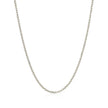 14k White Gold Diamond Cut Cable Link Chain 1.5mm