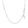 10k White Gold Adjustable Cable Chain 0.9mm
