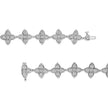 .925 Sterling Silver 1.0 cttw Miracle-Set Diamond 4 Leaf Clover Link Bracelet (I-J Clarity, I3 Color) - Size 7.25