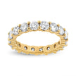 14K Yellow Gold 3.00 Cttw Shared Prong Set Round Cut Diamond Eternity Band (J-K Color, VS1-VS2 Clarity) - Ring Size 7