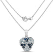 2.73 Carat Genuine Blue Sapphire and Aquamarine .925 Sterling Silver Pendant