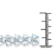 14.11 Carat Genuine Aquamarine .925 Sterling Silver Bracelet