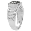 0.22 Carat Genuine Black Diamond .925 Sterling Silver Ring