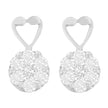 14K White Gold 1 1/4 cttw Round Cut Diamond Earrings (H-I, I1-I2)