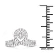 0.54 Carat Genuine White Diamond 14K White Gold Ring (G-H Color, SI1-SI2 Clarity)