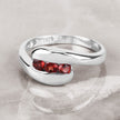 0.74 Carat Genuine Garnet .925 Sterling Silver Ring